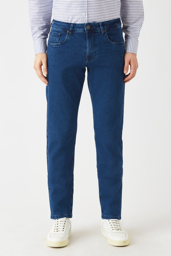 5 Cepli Mavi Jean Erkek Pantolon - 4