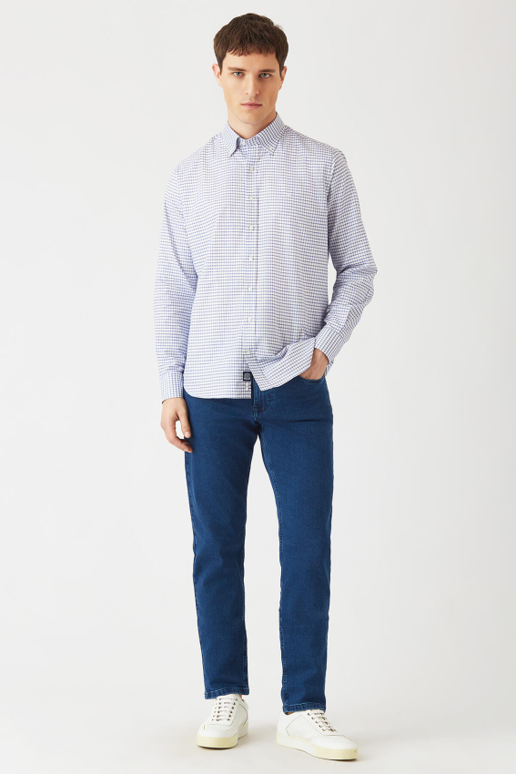 5 Cepli Mavi Jean Erkek Pantolon - 1