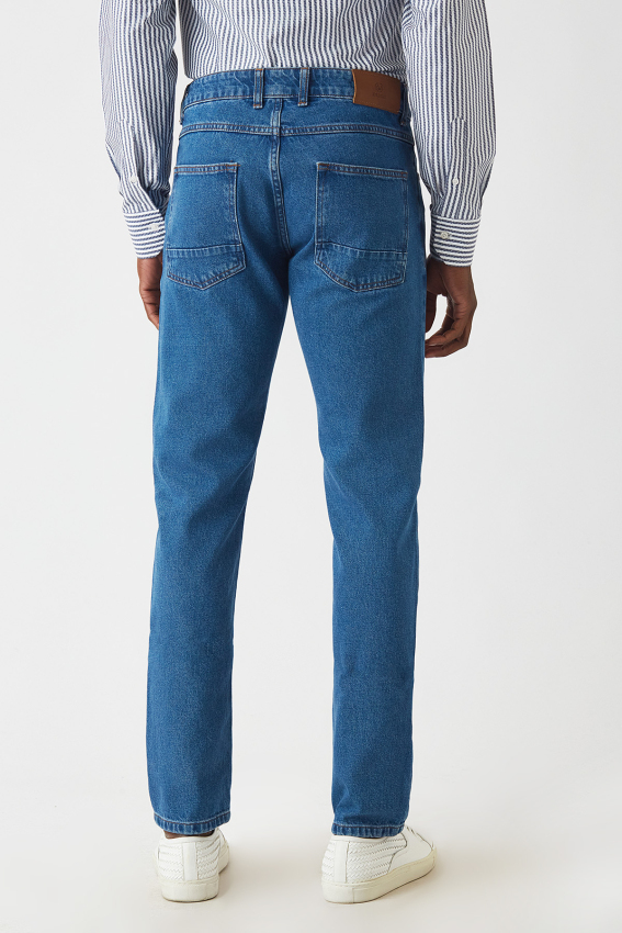 5 Cepli Mavi Jean Erkek Pantolon - 3