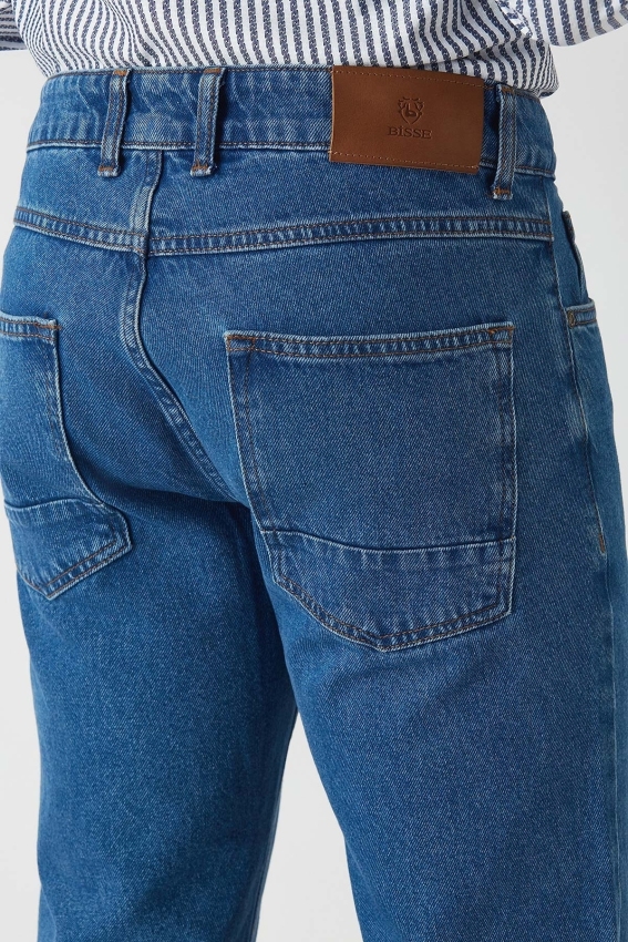 5 Cepli Mavi Jean Erkek Pantolon - 4