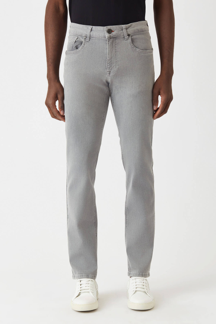 5 Cepli Gri Jean Erkek Pantolon - 4