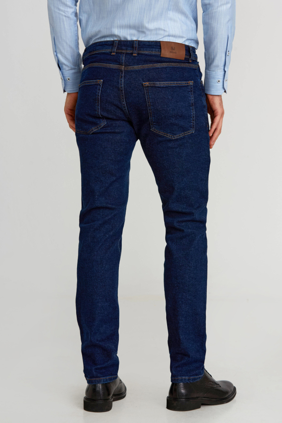 5 Cepli Lacivert Jean Erkek Pantolon - 2