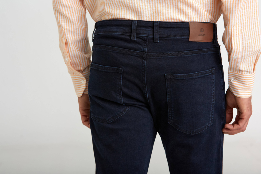 5 Cepli Koyu Lacivert Denim Erkek Pantolon - 4
