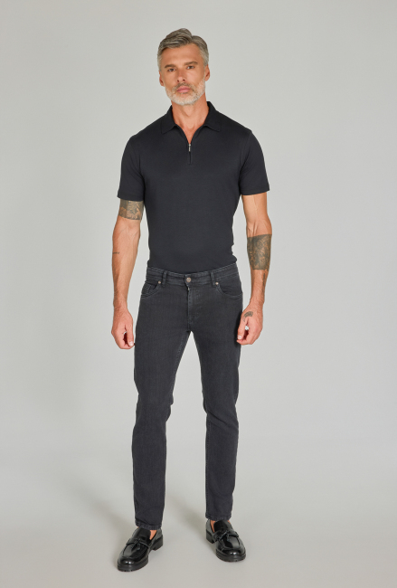 5 Cep Antrasit Denim Erkek Pantolon - 1