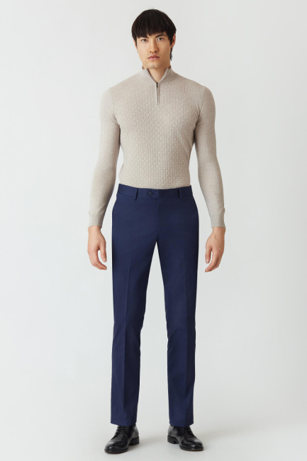 4 Cepli Gabardin Lacivert Spor Erkek Pantolon - Bisse