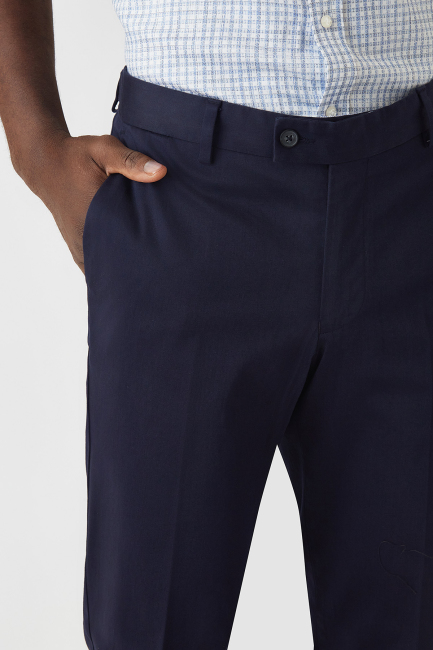 4 Cepli Lacivert Saten Spor Erkek Pantolon - 4