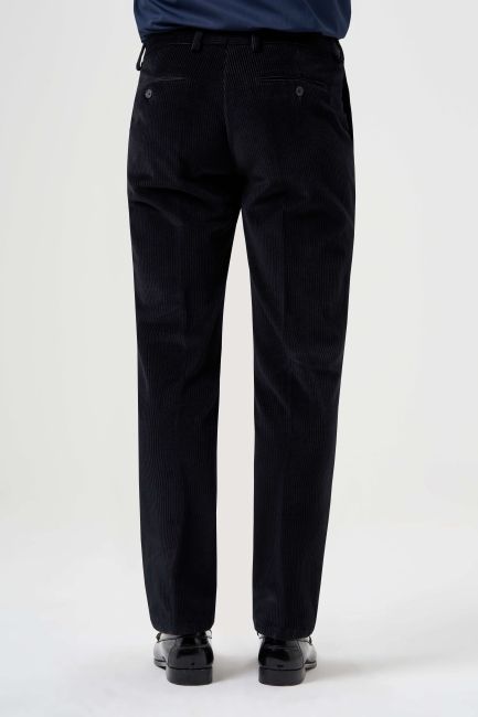 Siyah Kadife Spor Erkek Pantolon - 3