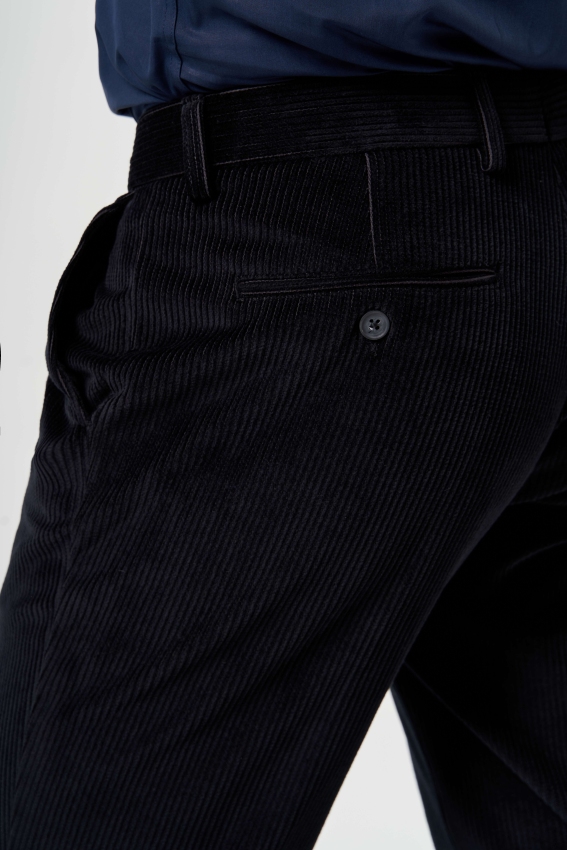 Siyah Kadife Spor Erkek Pantolon - 4