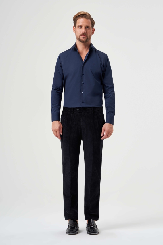 Siyah Kadife Spor Erkek Pantolon - 5