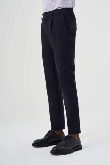 Regular Fit Lacivert Lastikli Spor Erkek Pantolon - 5