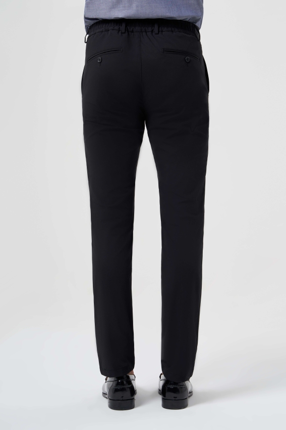 Beli Lastikli Siyah Erkek Pantolon - 3