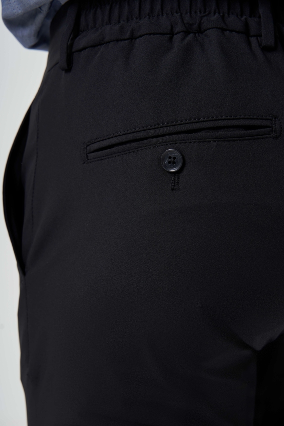 Beli Lastikli Siyah Erkek Pantolon - 4