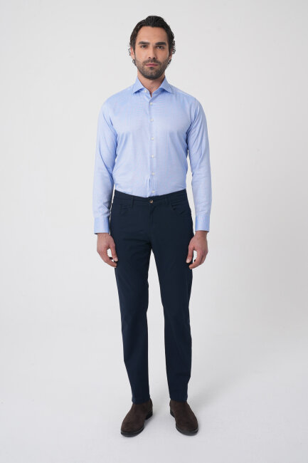 Lacivert Pamuk 5 Cepli Spor Erkek Pantolon 