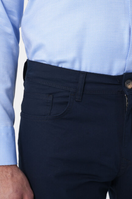 Lacivert Pamuk 5 Cepli Spor Erkek Pantolon - 5