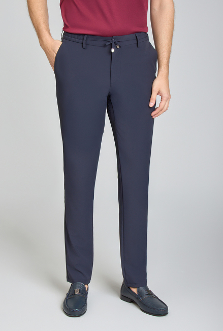 PNS 25100 LASTİKLİ SPOR PANTOLON Lacivert - Bisse