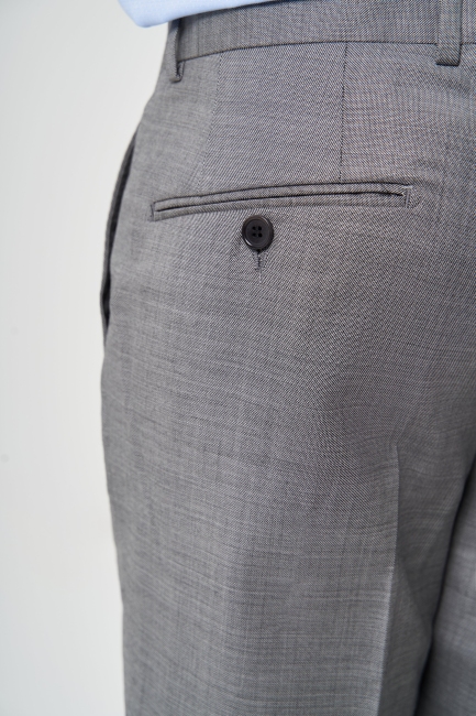 Modern Fit Gri Klasik Erkek Pantolon - 4
