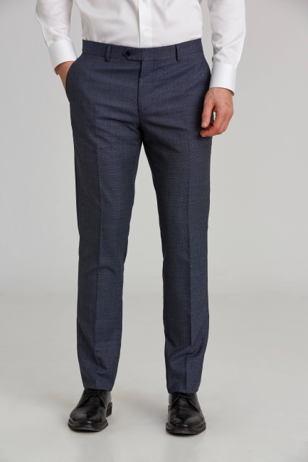Regular Fit Lacivert Klasik Erkek Pantolon - 5