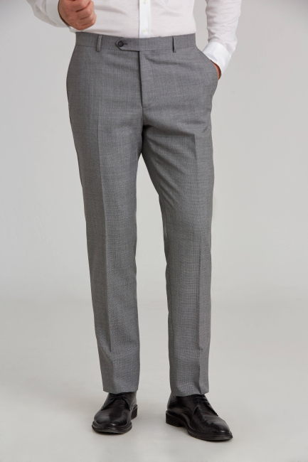 Regular Fit Gri Klasik Erkek Pantolon - 5