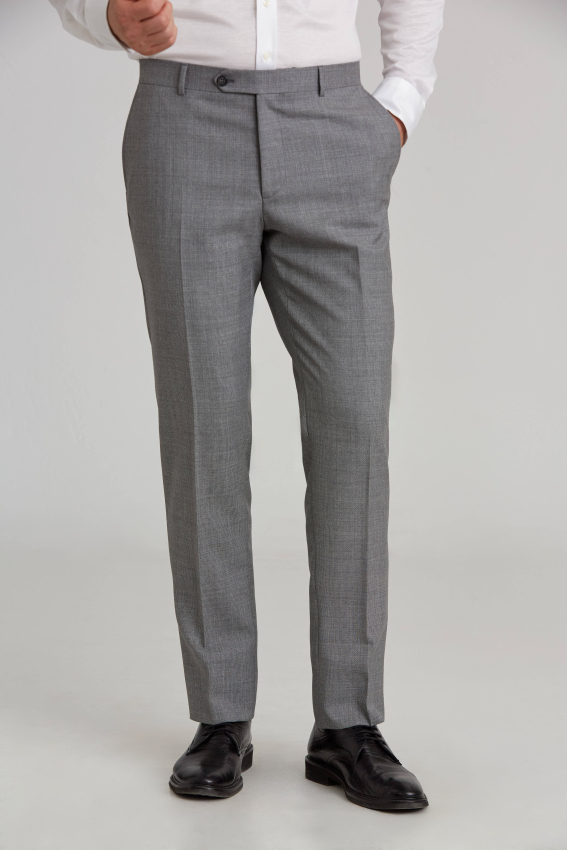 Regular Fit Gri Klasik Erkek Pantolon - 5