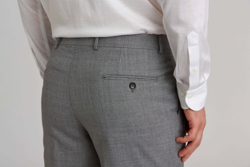 Regular Fit Gri Klasik Erkek Pantolon - 4