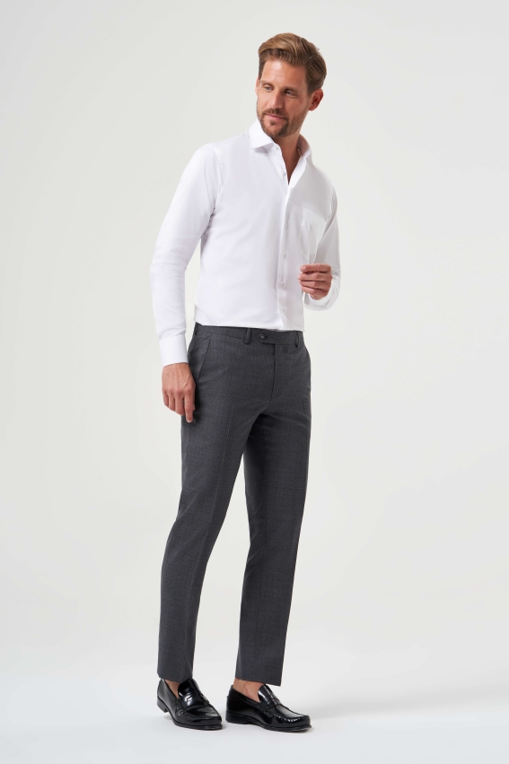 Regular Fit Füme Klasik Erkek Pantolon - 1