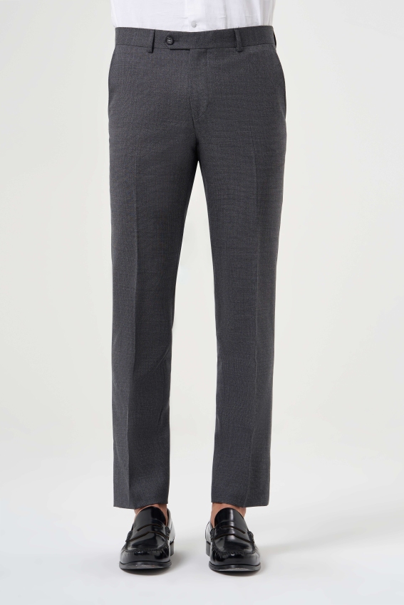 Regular Fit Füme Klasik Erkek Pantolon - 2