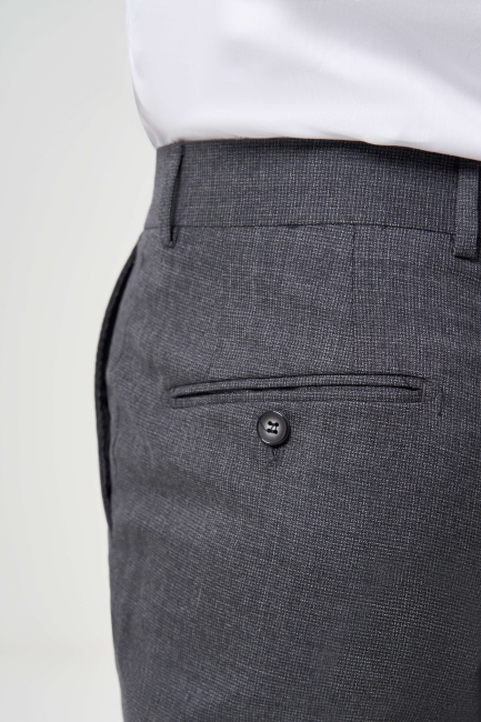 Regular Fit Füme Klasik Erkek Pantolon - 5