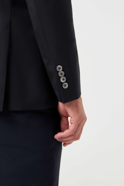 Comfort Fit Mono Yaka Drop 6 Siyah Erkek Takım Elbise - 4