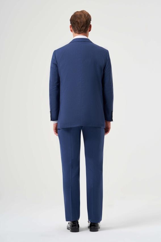 Comfort Fit Mono Yaka Drop 6 Lacivert Erkek Takım Elbise - 2