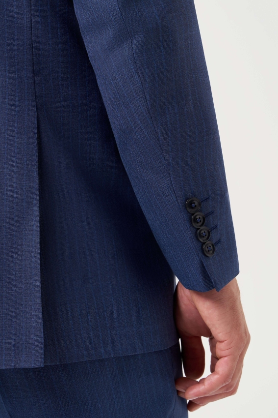 Comfort Fit Mono Yaka Drop 6 Lacivert Erkek Takım Elbise - 4