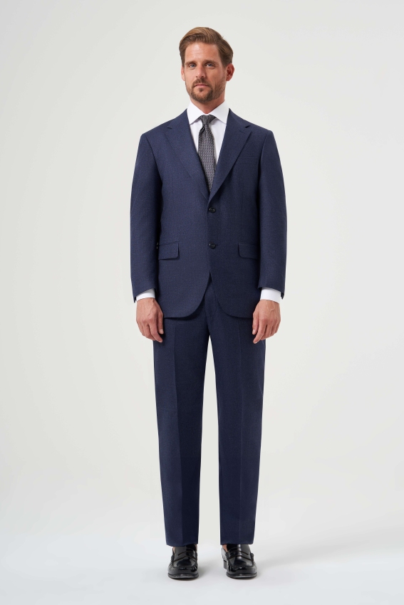 Comfort Fit Mono Yaka Drop 6 Lacivert Erkek Takım Elbise - 1