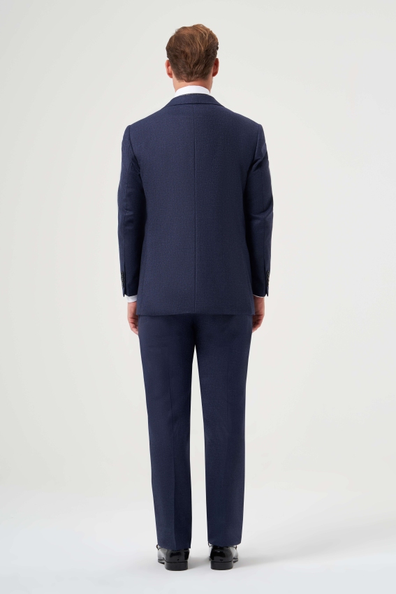 Comfort Fit Mono Yaka Drop 6 Lacivert Erkek Takım Elbise - 2