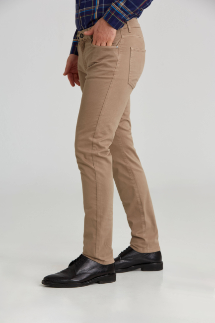 Regular Fit 5 Cepli Camel Gabardin Spor Erkek Pantolon - 3