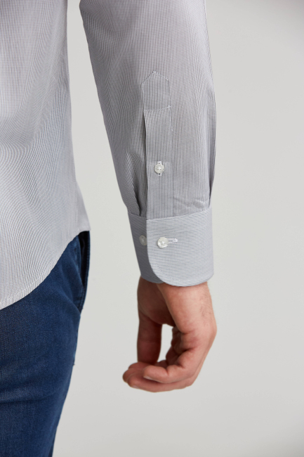 Regular Fit Açık Kahve İtalyan Kumaş Erkek Gömlek - 3