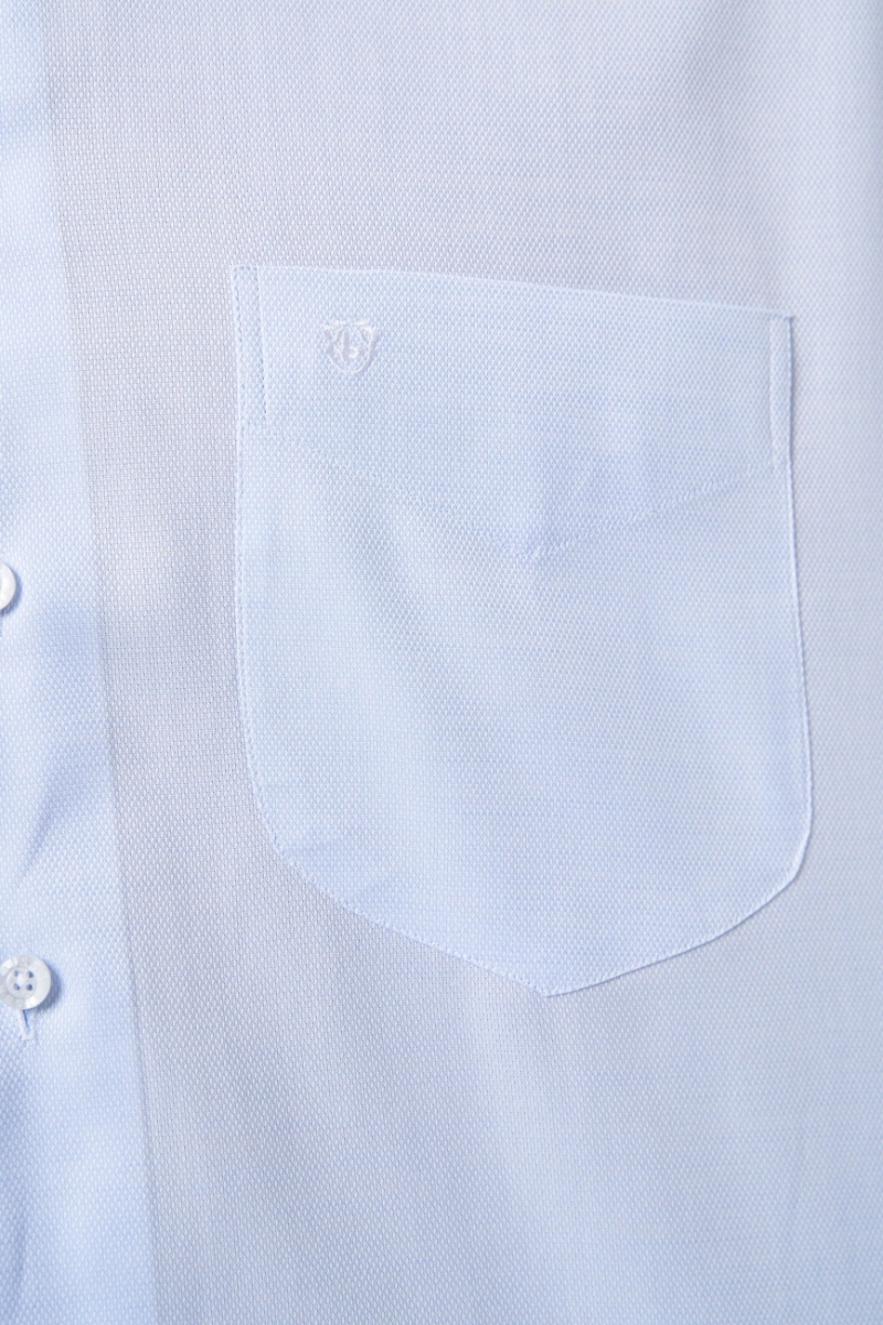 Regular Fit Açık Mavi Basic Klasik Erkek Gömlek - 3