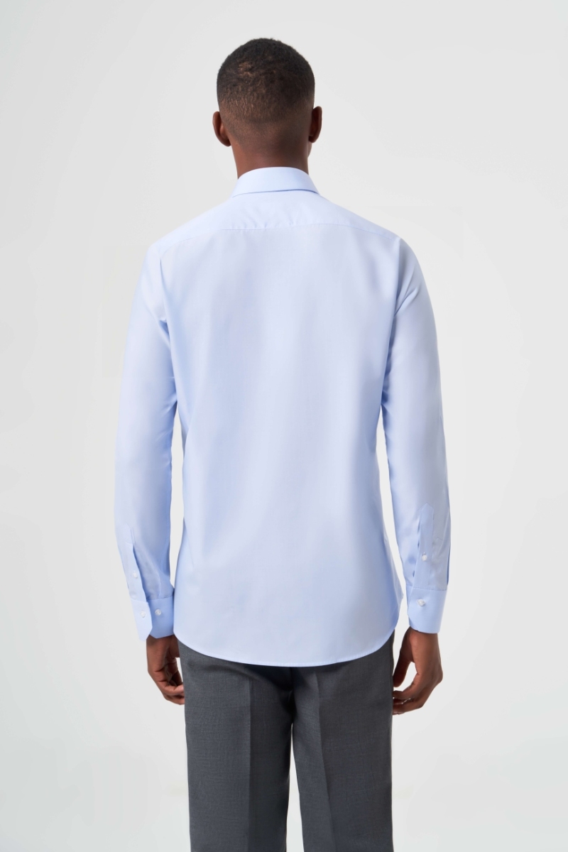 Regular Fit Açık Mavi Klasik Basic Erkek Gömlek (1)