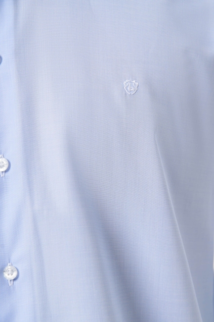 Regular Fit Açık Mavi Klasik Basic Erkek Gömlek - 3