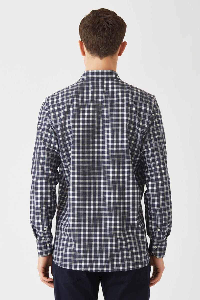 Regular Fit Antrasit Ram Yaka Spor Erkek Gömlek (1)