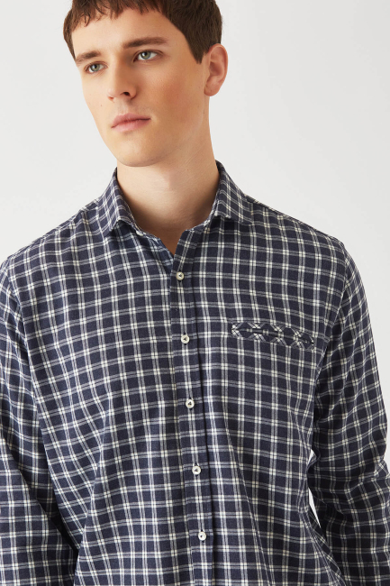 Regular Fit Antrasit Ram Yaka Spor Erkek Gömlek - 3