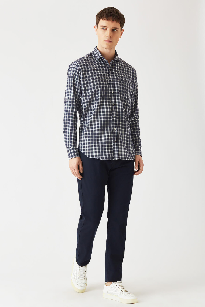 Regular Fit Antrasit Ram Yaka Spor Erkek Gömlek - 4