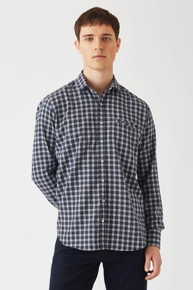 Regular Fit Antrasit Ram Yaka Spor Erkek Gömlek