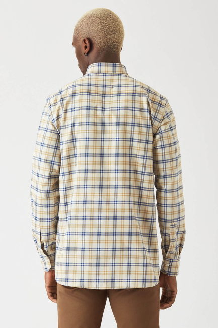 Regular Fit Bej Spor Erkek Gömlek - 2