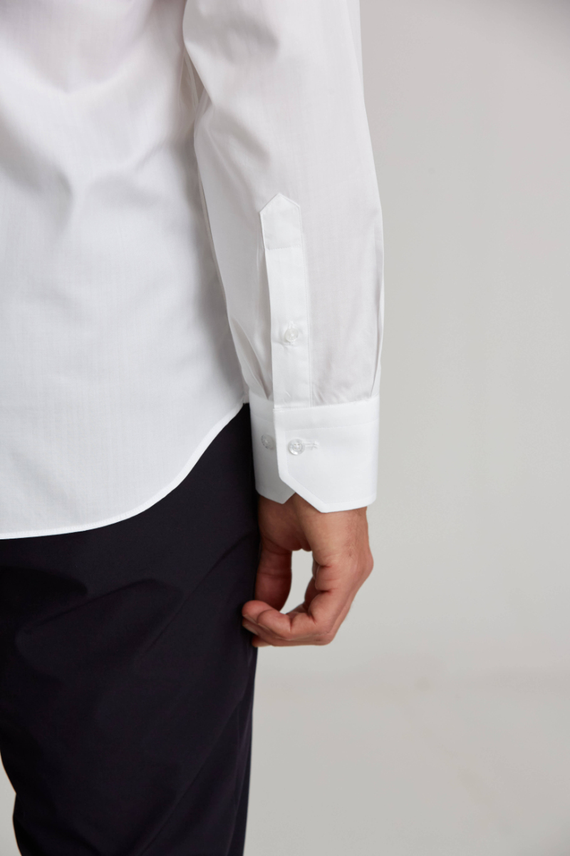 Regular Fit Beyaz Klasik Pamuk Erkek Gömlek - 3