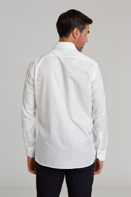 Regular Fit White Classic Men's Shirt (1)