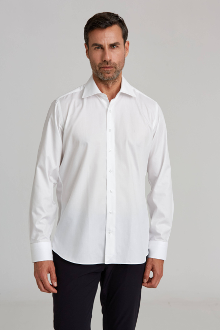 Regular Fit White Classic Men's Shirt