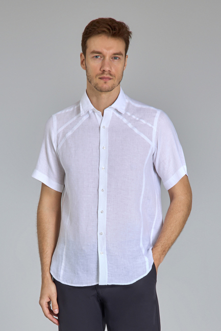 BOTTOM UNIT COLLAR REGULAR FIT UK SHIRT POCKETLESS White