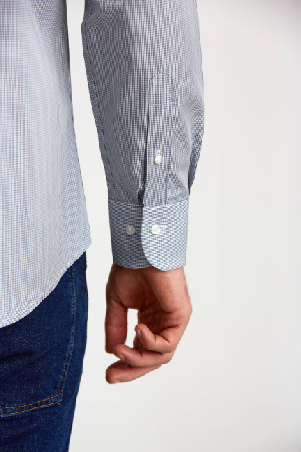 Regular Fit Gri İtalyan Kumaş Erkek Gömlek - 3