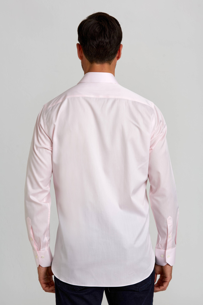Regular Fit İtalyan Kumaş Platinium Pembe Erkek Gömlek (1)