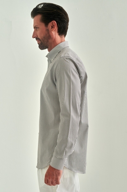 Regular Fit Coffee Sports Men's Shirt - 4