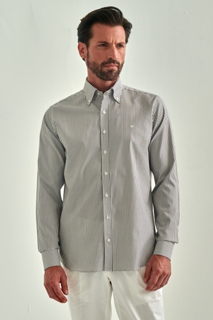 Regular Fit Coffee Sports Men's Shirt - 5